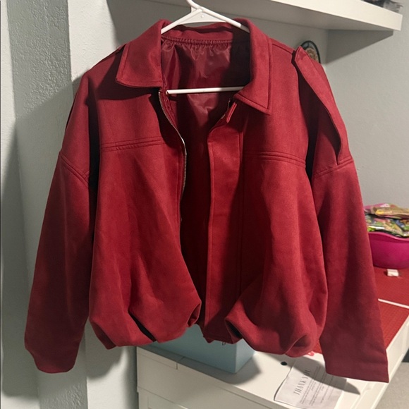 Zara Women's suede Bomber Jacket - Picture 5 of 11